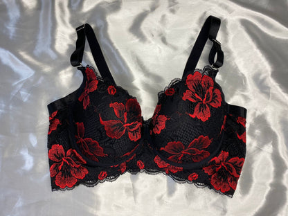 Brasier Jolie negro rojo Talla 38 y 40