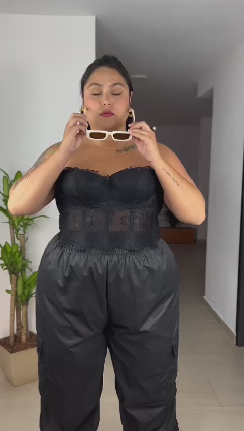 Corset Rose Black